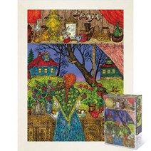 퍼즐피플 1000피스 미니조각 직소퍼즐, 창가 풍경(미니) 1000P 액자포함(화이트), 1000p, 퍼즐유액 포함