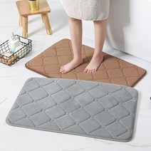 우리집 뽀송이 발매트 현관 깔판 주방 화장실입구 미끄럼방지 발매트, 브라운