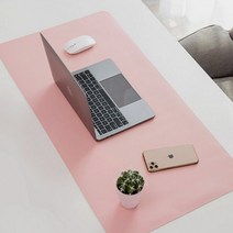 논슬립 대형 가죽 데스크 책상 테이블 매트 더 길고 넓은 장 판 패드 보호 깔개 95cm 생활방수 메트 핑크 그린 블루 퍼플 그레이 와이드 책상용품 마우스 패드 겸용, 인디핑크