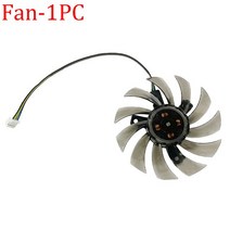 Firstd FD7010H12S 75MM 쿨러 팬 ASUS MSI Radeon Sapphire 6930 7850 GTX 550 750 770 Ti HD 7870 비디오 카드 냉각, [01] Fan - 1PC, [01] 없음 RGB, [01] Black