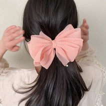 핸드메이드 시폰 주름 리본핀