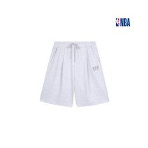 와이드 턱 하프 팬츠_멜란지그레이