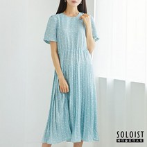 솔로이스트 내추럴 도트 플리츠 스트링 원피스 FAEM2610