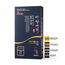 새치염색약(오징어먹물함유) 두피저자극 새앙머리 어유미 크림타입 한방염색약 4가지컬러 [새앙본사공식몰], 1개, 60N 밝은갈색