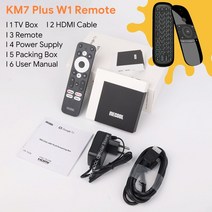 4채널블랙박스 화물차용블랙박스 사이드 탑차 덤프트럭 차량용불랙박스 자동차 MECOOL TV 박스 안드로이드 11 스마트 플레이어 KM7 플러스 구글 Amlogic S905Y4 2G, 21.Eu 플러그 - KM7 Plus W1