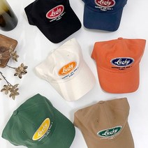 잇백잇슈 럭키레터링볼캡 자수 기본 일상 국내제작 사계절 깔끔, free