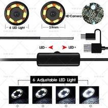 리지드내시경 카메라3.9mm 2.0MP 720P HD 내시경 카메라 Mirco USB Type-C 검사 Borescope 뱀 유연한 엄밀, 03 3.5m_01 Soft Cable
