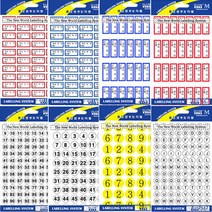 [문구조아] 플로엠 견출지 라벨 숫자스티커 10321, 9개