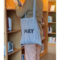 헤이 에코백 HAY hay cotton bag 쇼퍼백 black dot strip 2종 (재고보유) B001