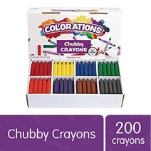 Colorations Chubby Crayons for Kids Set of 200 Rainbow Crayons Classroom Supplies (2-11/16”L x 9/16”, 1