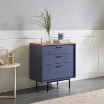보루네오하우스 프라임 듀크 3단 서랍장 FO6204 착불, 네이비