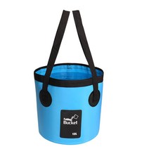 세차버킷 투명버킷 세차 바구니 바스캣 통 물통 12L 20L 그릇 싱크 세탁 가방 세차 버킷 휴대용 야외 여행, 04 12L-BLUE