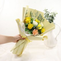 비누장미 꽃다발 졸업 입학 기념일 축하 꽃다발, 13)10송이 노랑 비누장미 꽃다발