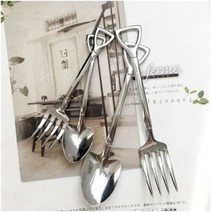 일본 삽모양 미니스푼포크/아이스크림스푼/누들 스파게티포크/런치 카레스푼/스패너 디저트포크, 삽모양 스파게티포크