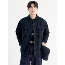 BEAN POLE 레귤러 그린 블랙와치 체크 패딩 셔츠