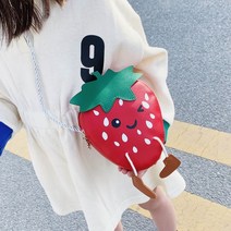 TMOYZQ Bags for Women Kids Girls Fashion Cute Cartoon Strawberry Pattern Shoulder 크로스백 Chain Bag Ch