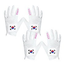국가대표 태극기 골프장갑 세탁가능 터치가능 여성2set