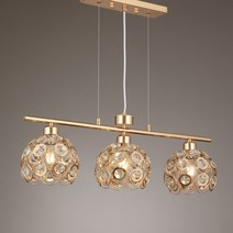 LED 오드리 3등 펜던트 와이어식탁등 거실등 포인트등 글라스 크리스탈 갓등 인테리어 조명