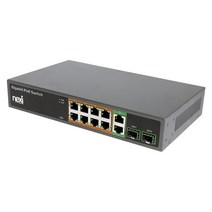 POE+기가스위치허브 8+2+2SFP포트 150W CCTV전원 GBIC모듈 분배기 NAS IP카메라 랜케이블 인터넷 공사설치