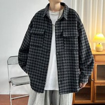 남자 캐주얼 하운드 체크 유니크 재킷 남성 간절기 자켓 아우터 10대 20대 추천 아이템