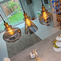 텐션 펜던트 주방 천장 식탁 인테리어 거실 조명 지니몰, 3등형 블랙(후렌치 변경)