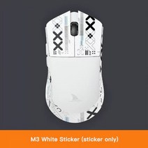Motospeed-Darmoshark N3 M3 무선 블루투스 게임용 마우스 액세서리 미끄럼 방지 스티커 1 팩, M3 White Sticker