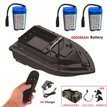 rc잠수함 둥지 방수 고속 원격 제어 미끼 로딩 고정 속도 크루즈 야간 조명 낚시, gps 영국 3b 6000mah 없음