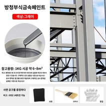 화장식 타일 세정제 철근 강력 녹제거제 바닥, 그레이【방청 부식방지 금속페인트】송구, 1kg