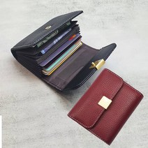 천연 가죽 고급 엄마 학생 카드 지갑 아코디언 접는 예쁜지갑 소가죽 여자 친구 지갑선물