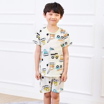 아동용 공사차 5부 냉감 실내복 상하벌