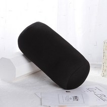 침대헤드쿠션 머리 등 받이 방석 보드 슈퍼 소프트 헤드 베개 커버 마이크로 미니 마이크로비드 쿠션 롤 편리한 여행 침대 장식 1 개, [01] Black