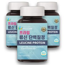 윌케어 프라임 류신 단백질정 식약처인증 HACCP 60정, 3병