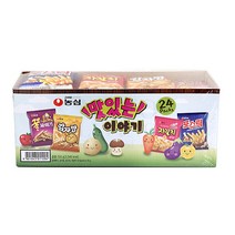 농심 맛있는 이야기 720g 24입, 꿀꽈배기6개 + 감자깡6개 + 포스틱6개 + 자갈치6개, 1세트
