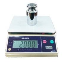 경인산업 양면 전자저울 KS-2000 6kg 15kg 30kg 가정용 업소용 주방, 30kg(10g)