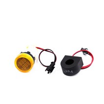 1Pcs AC20V-500V 0-100A 라운드 전압 및 전류 테스터 듀얼 디스플레이 표시기 전압계 검류계, [03] yellow, [01] AC20-500V  0-100A