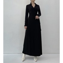 [크리스탈쉽] 카라 무지 맥시 롱 랩 원피스 데일리 수유 랩원피스 만삭촬영