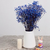 화병 도자기 유리 돌 말린 아기 숨결 꽃 꽃다발 다채로운 흰색 안개꽃 자연 건조 웨딩 장식 북유럽 홈, 02 no vase_03 80-100g