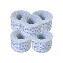 오키도키공방 뜨개실 종이실 라피아실 칼라끈 90m 95g X 5개, 03_G4 연파랑색 X 5개