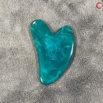 천연 수지 제이드 스톤 구아샤 구아슈 스크레이퍼 마사지기 얼굴 바디 페이셜 스킨 리프팅 주름 제거 뷰티 스파 케어 도구, 수지 블루-C