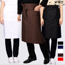 조리사 기본 허리 앞치마 유니폼, S(AE19), 레드