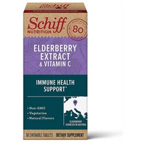 Schiff Elderberry Vitamin 쉬프 엘더베리 비타민C 60츄어블, 상세참조, 상세참조