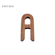 북유럽 검은 호두나무 자 장식 조합 벽 DIY 편지 홈 나무 알파벳, 01 Walnut-A