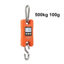 용수철 메달림 캐리어 저울 산업용 크레인 스케일 200kg100g lcd 수하물 톤백저울, 협력사, 500kg 오렌지