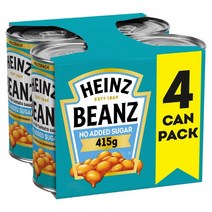 Heinz Beanz 영국 하인즈 베이크드빈스 토마토 소스 부대찌개 콩 통조림 노 에디드 슈가 415g 4캔