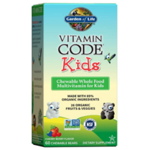 가든오브라이프 비타민코드 키즈 씹어먹는 어린이용 멀티비타민 (60츄어블베어) 체리베리향