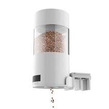 어항자동급여기 구피 물고기밥 열대어 사료 수족관, 500ml 물고기 먹이통 + 먹이주기링