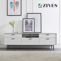 [지베스] 폰테 1800 LPM 높은 TV거실장, 화이트