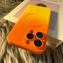 럭셔리 맥세이프 무선 충전 패턴 케이스 아이폰 호환 11 12 1314 프로 맥스, 주황색, For iPhone 11Pro Max