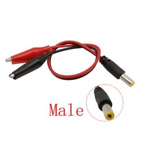 악어 클립 클램프-DC 5.5X2.1mm 수 암 전원 어댑터 플매트 카펫 매트 러그 커넥터 테스트 와이어 30cm 케이블 수리 라인, [01] Male 5.5x2.1mm