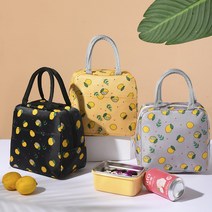 레몬패턴 보냉백 2P 세트, 그레이, 그레이